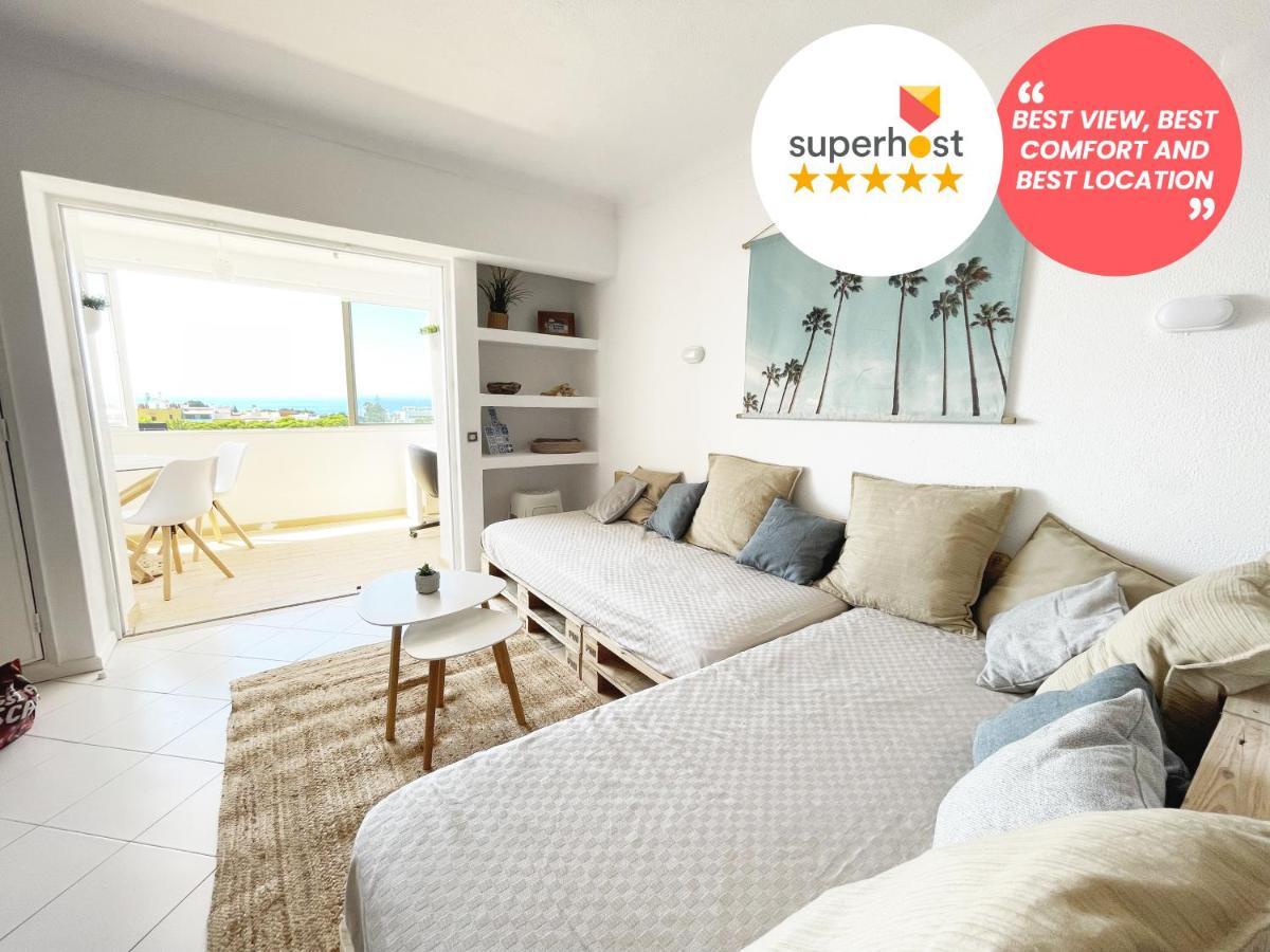 Panoramic Seaview - 2 Bedroom, Main Ave, 15 Min Walk Beach, Workspace Albufeira Exterior foto